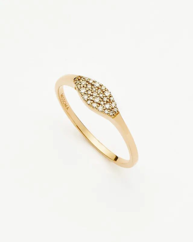 Missoma Diamond Signet sormus 9k keltakulta timantti