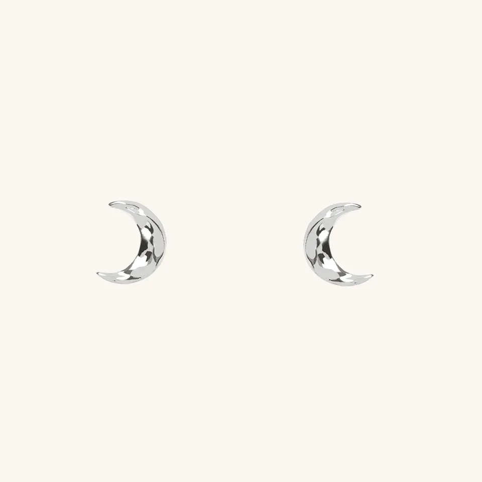 Muru Jewellery Moon nappikorvakorut hopea kuu