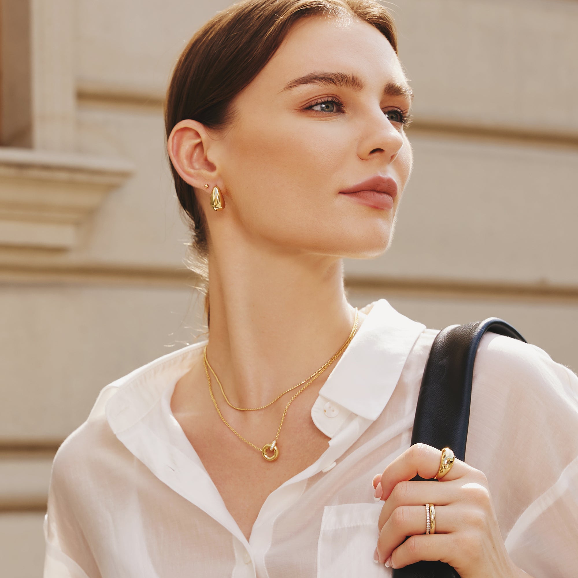 Ania Haie Vogue Maven Bold Dome korvarenkaat kulta 19 mm