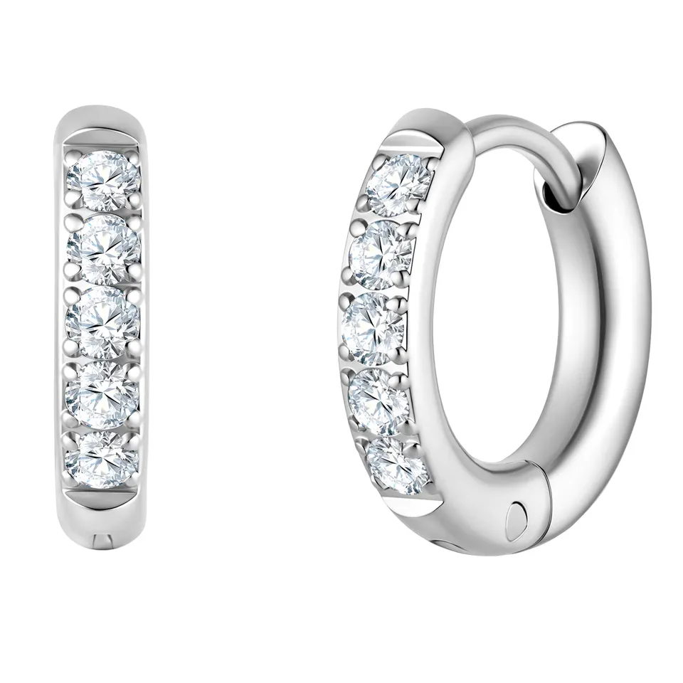 Glanzstücke München Creolen rengaskorvakorut Swarovski-kristalleilla hopea