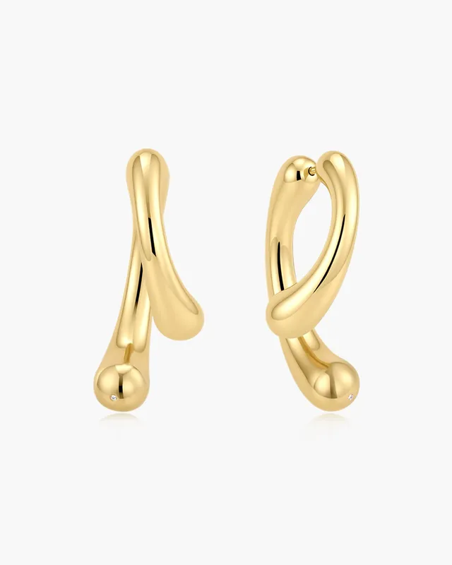 Ania Haie Fluid Light Arc hoop-korvakorut kulta