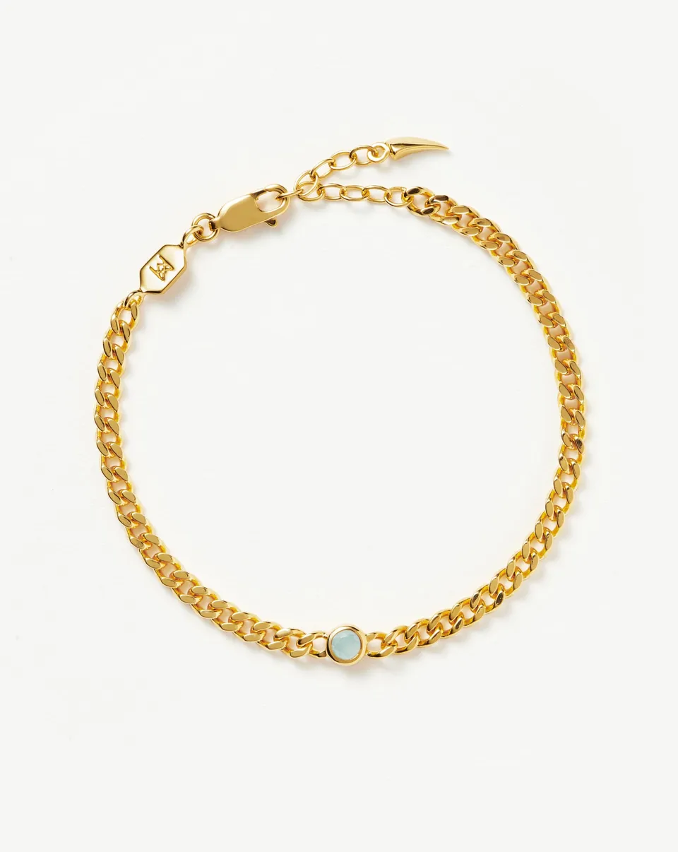 Missoma March Birthstone rannekoru akvamariini S/M