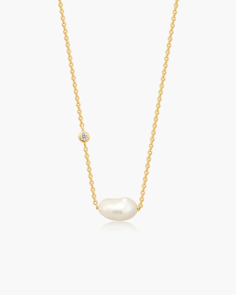 Ania Haie Gold Pearl kaulakoru kulta barokkihelmi
