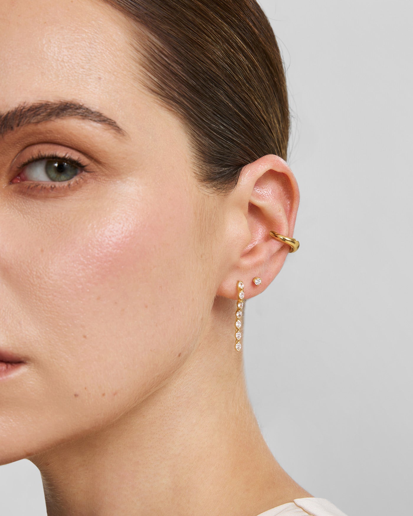 Ania Haie Wave ear cuff korvamansetti kulta yksittäinen