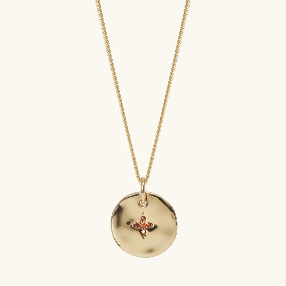 Muru January Birthstone kaulakoru kulta granaatti