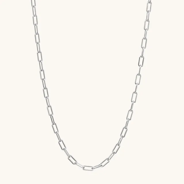 Muru Mini Paperclip kaulakoru hopea