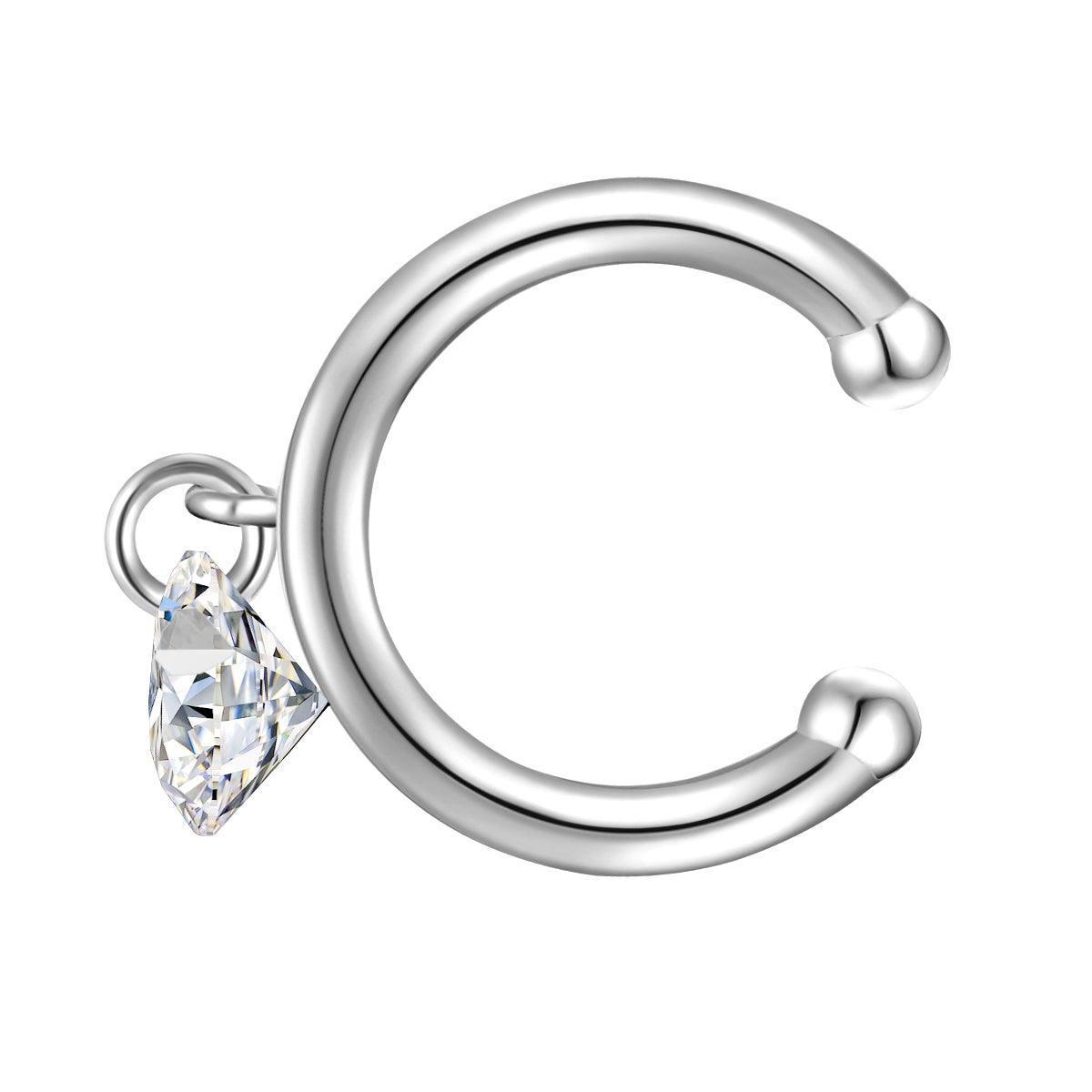 Glanzstücke München Topas earcuff hopea sydän
