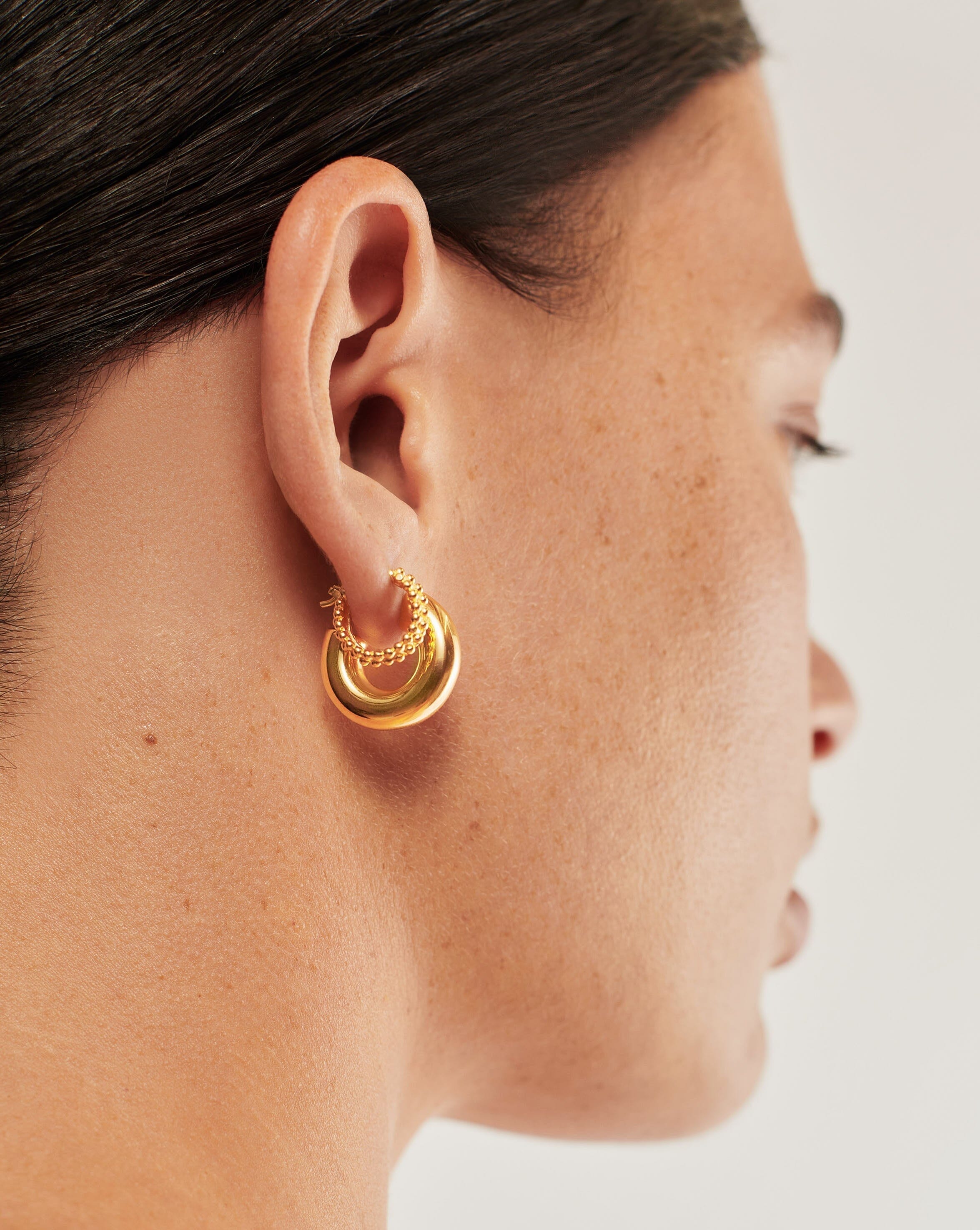 Missoma Chubby Tunnel Small Hoop korvakorut kullattu 20 mm