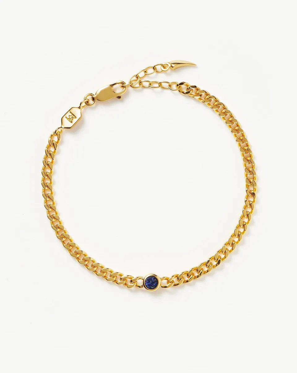 Missoma September Birthstone ketjurannekoru S/M lapis
