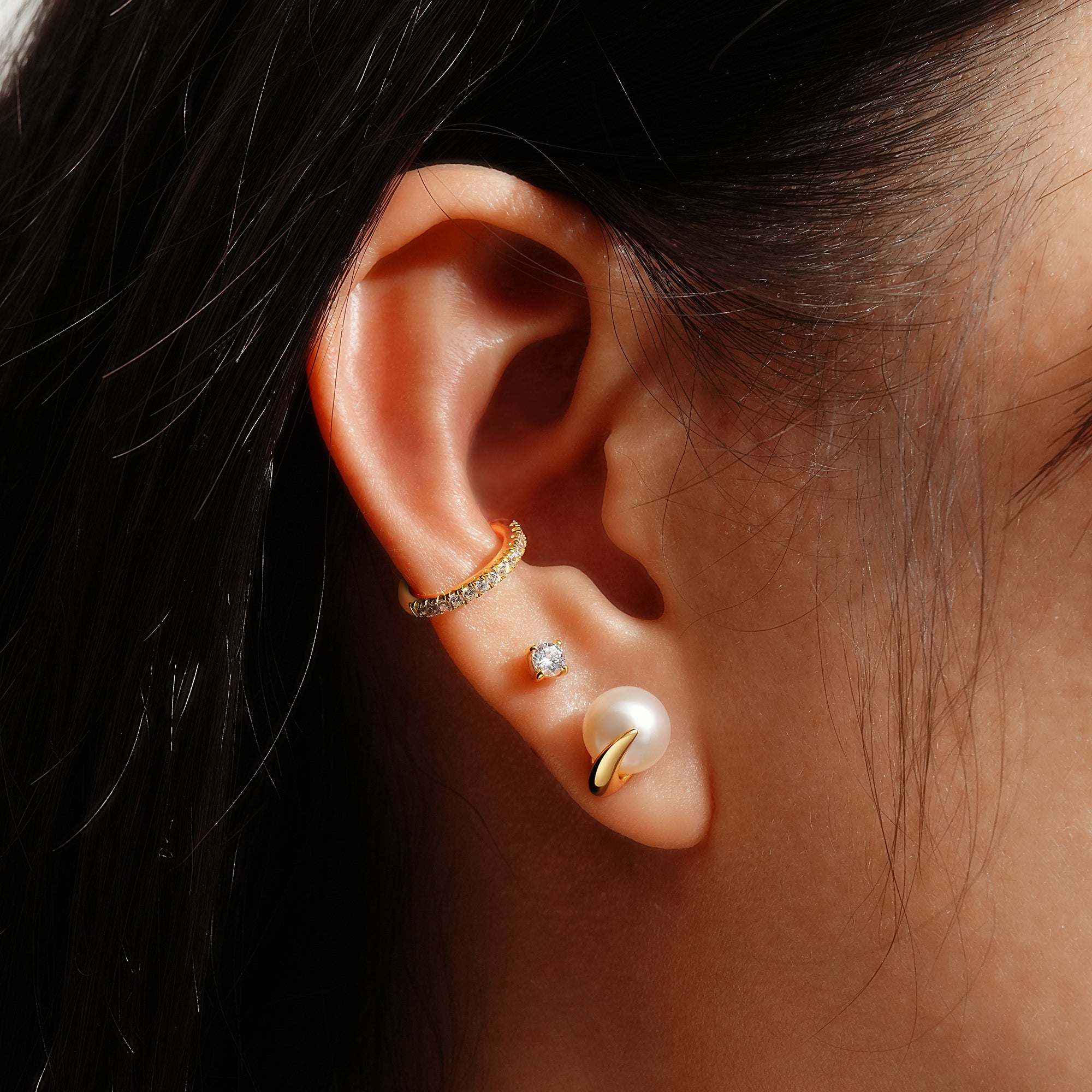 Ania Haie Pearl Claw korvakorut kulta helmi 7,5 mm