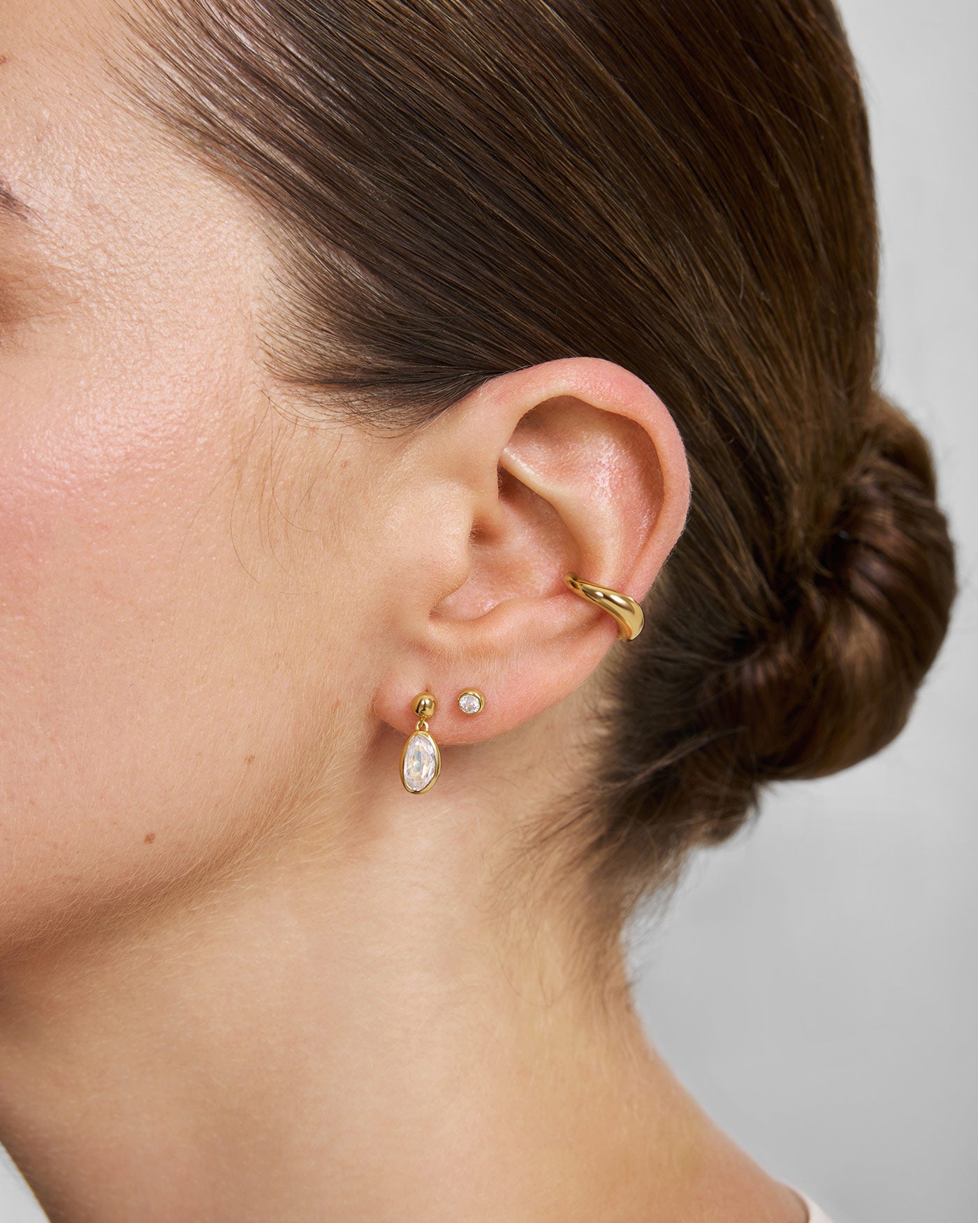 Ania Haie Wave ear cuff korvamansetti kulta yksittäinen