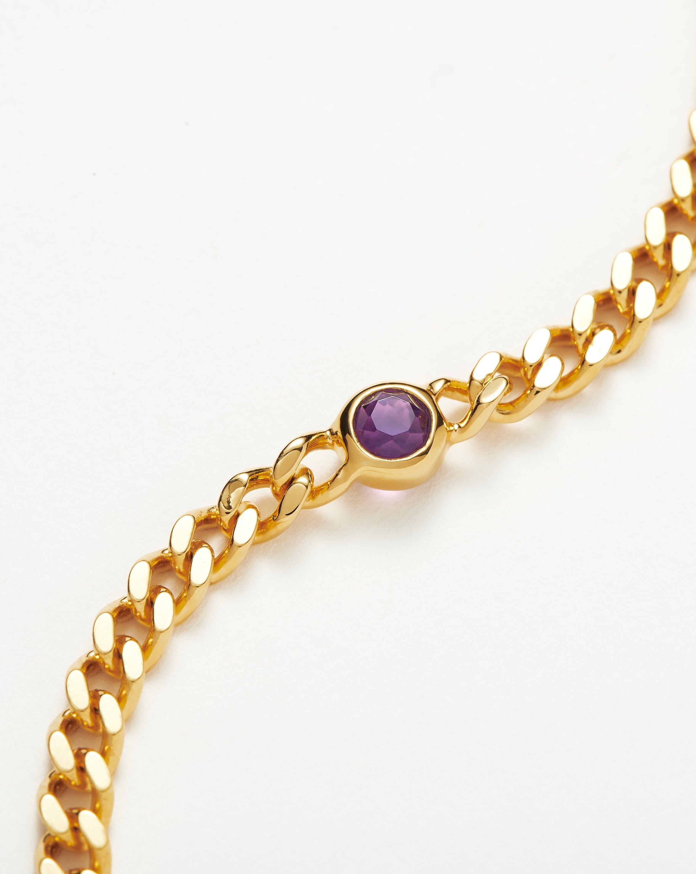 Missoma February Birthstone rannekoru ametisti S/M 18,5 cm