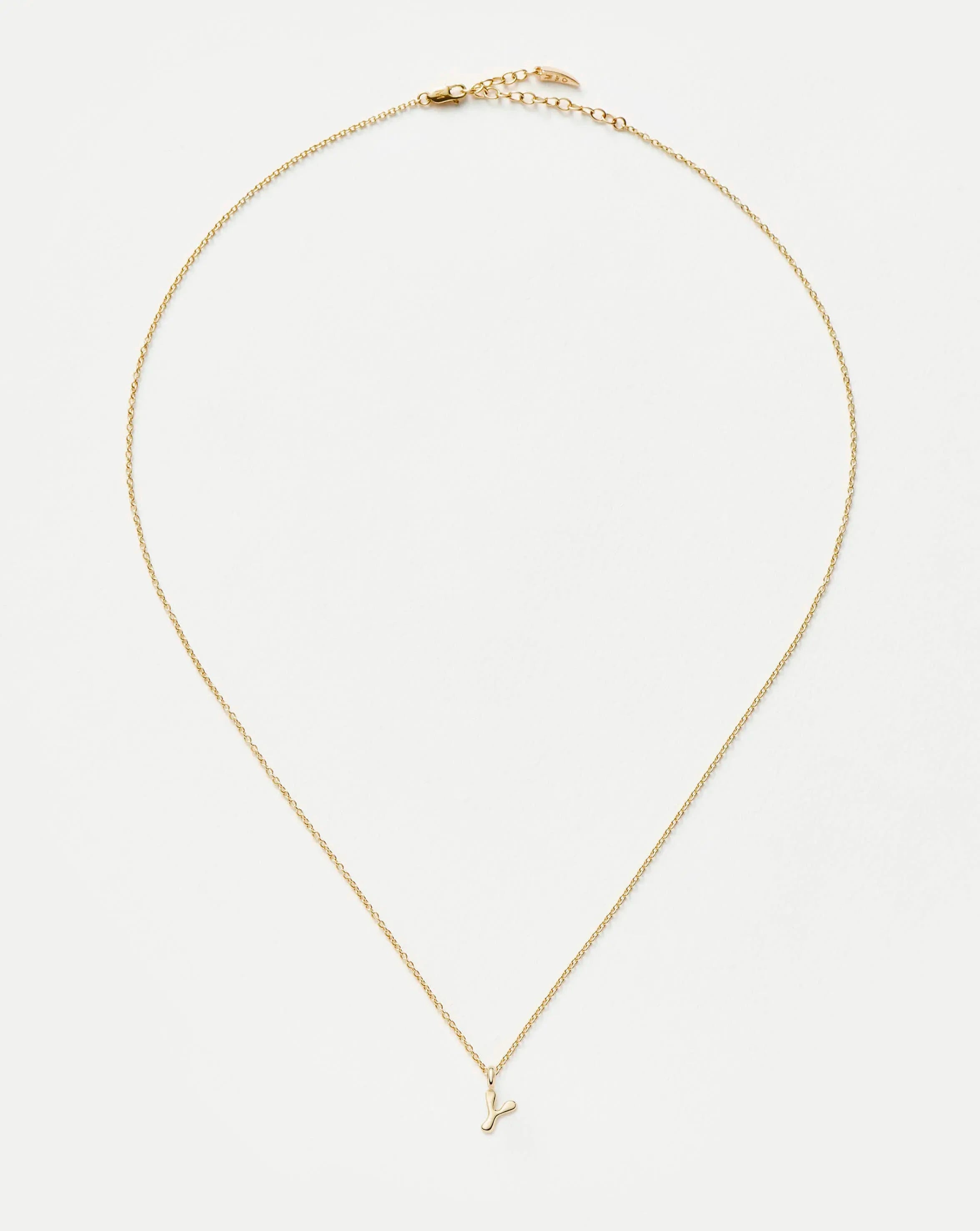 Missoma Initial Mini Pendant kaulakoru Y 14k kulta