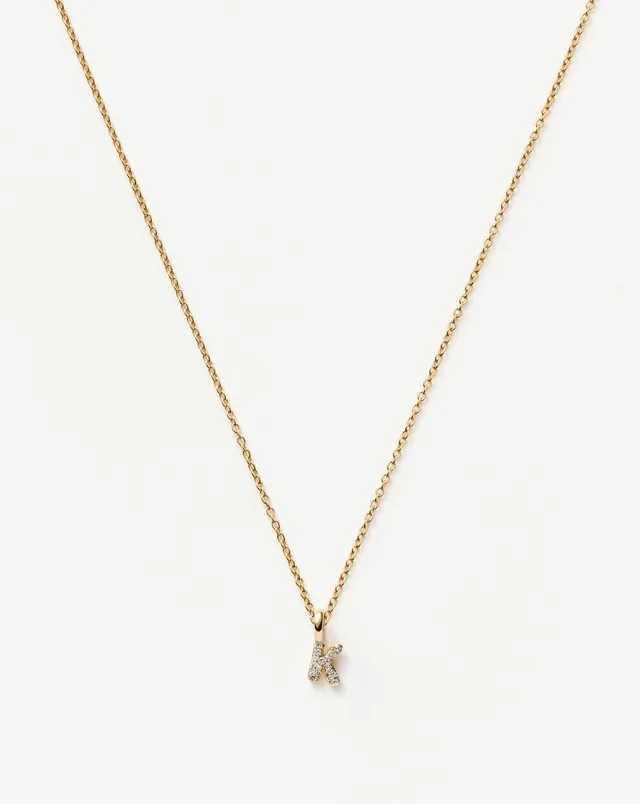 Missoma Diamond Initial K kirjainkaulakoru timantti kulta