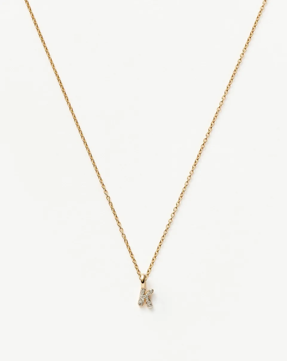 Missoma Diamond Initial K kirjainkaulakoru timantti kulta