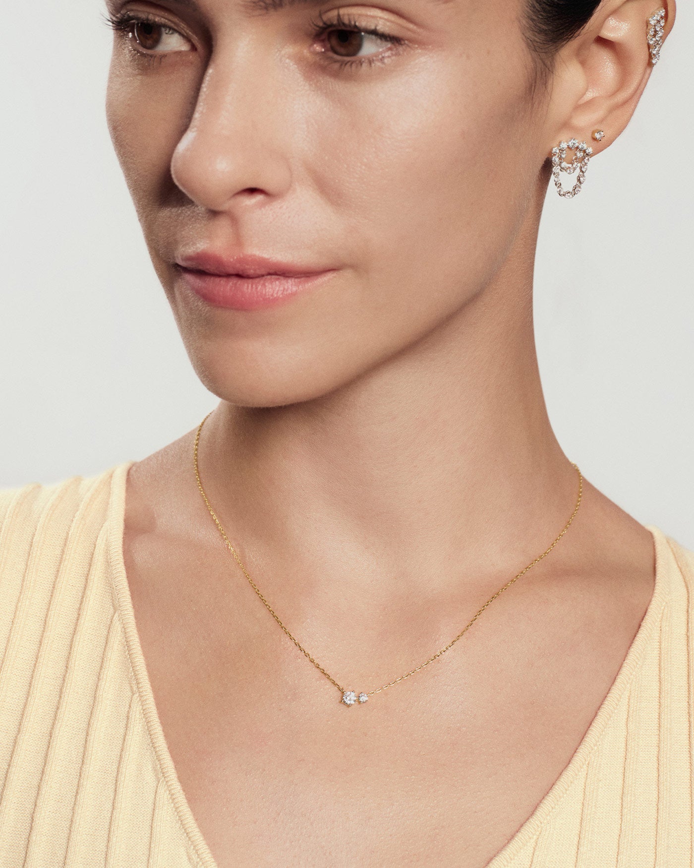 Ania Haie Fairy Dust Silver Triple Fringe Bar korvakoru hopea