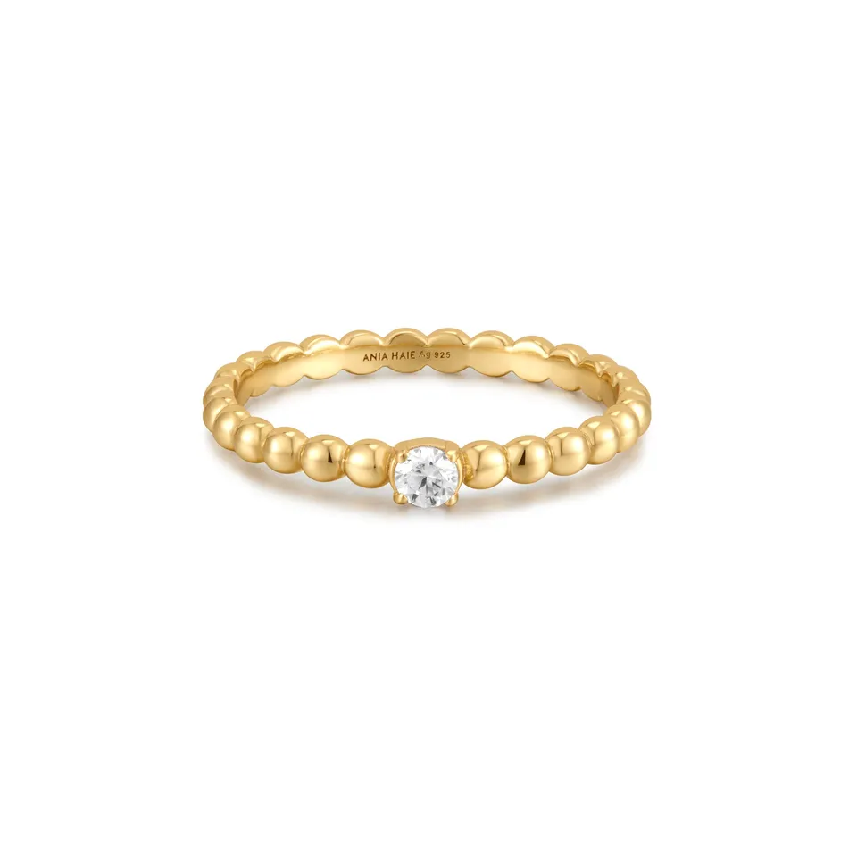 Ania Haie Sunshine Chaser Dome sormus kulta zirkonia 52