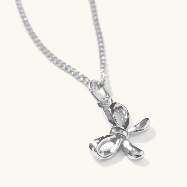 Muru Jewellery Bow rusettikaulakoru hopea