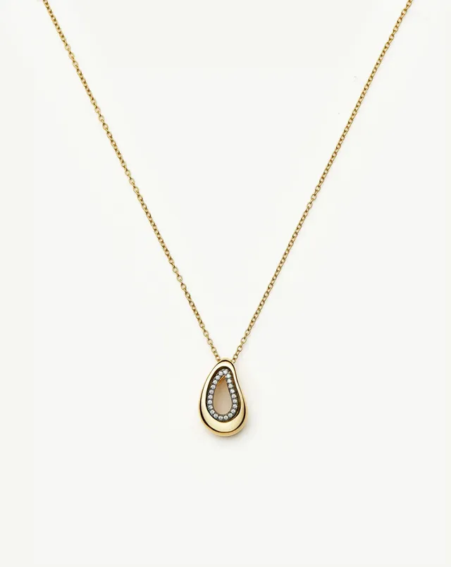 Missoma Molten Teardrop kaulakoru kulta zirkonia