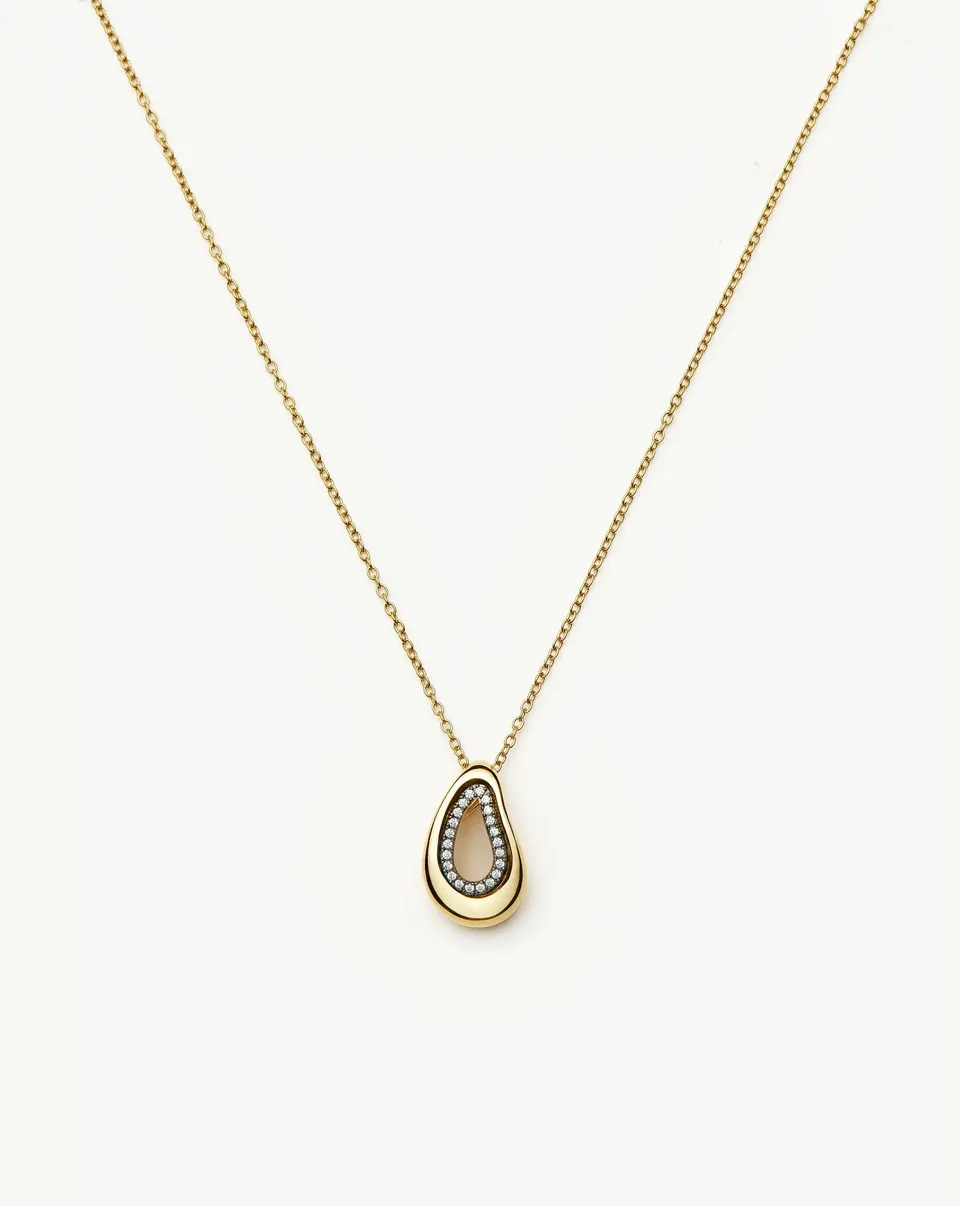 Missoma Molten Teardrop kaulakoru kulta zirkonia