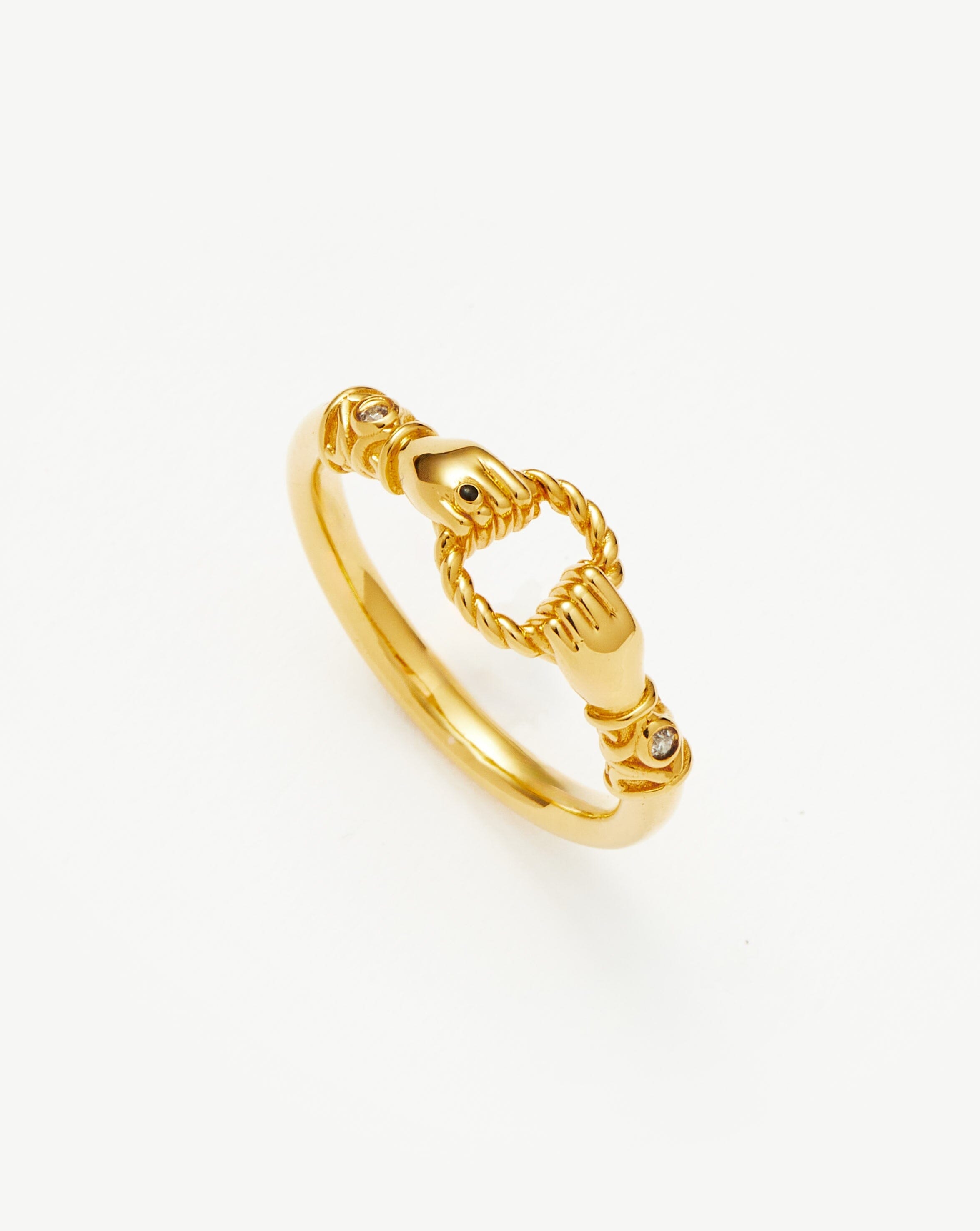Missoma Harris Reed In Good Hands sormus kulta 18ct