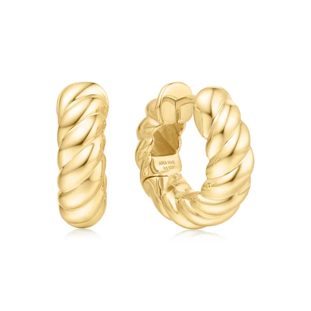 Ania Haie Bold Texture Huggie rengaskorvakorut kulta 8,5mm