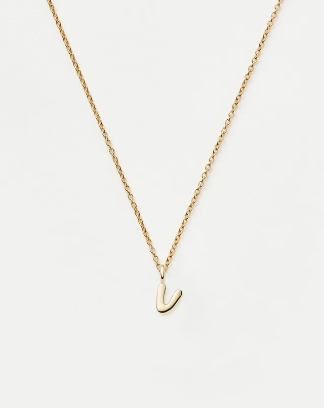 Missoma Solid Gold Initial V kaulakoru 14k kulta