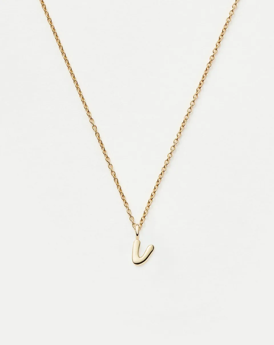 Missoma Solid Gold Initial V kaulakoru 14k kulta