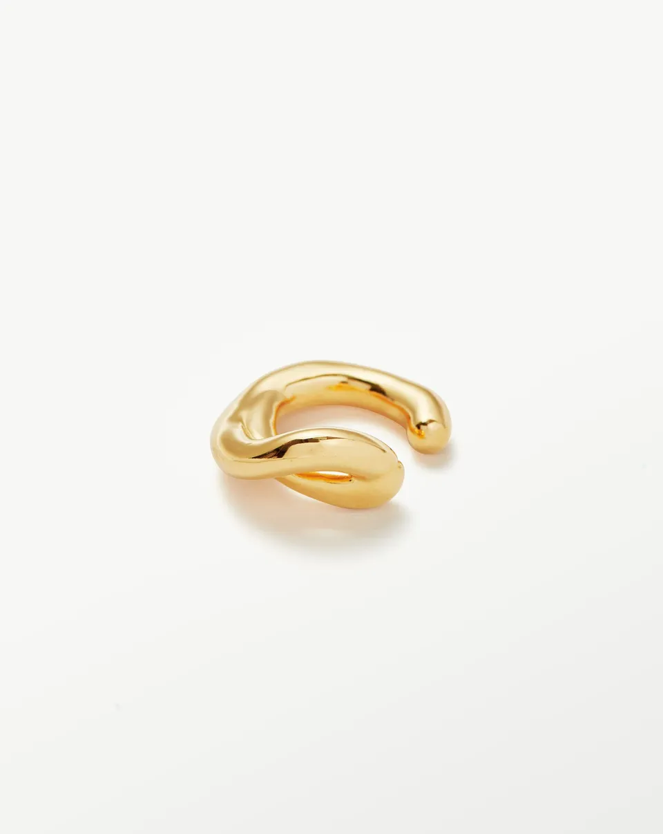 Missoma Molten ear cuff kullattu veistoksellinen