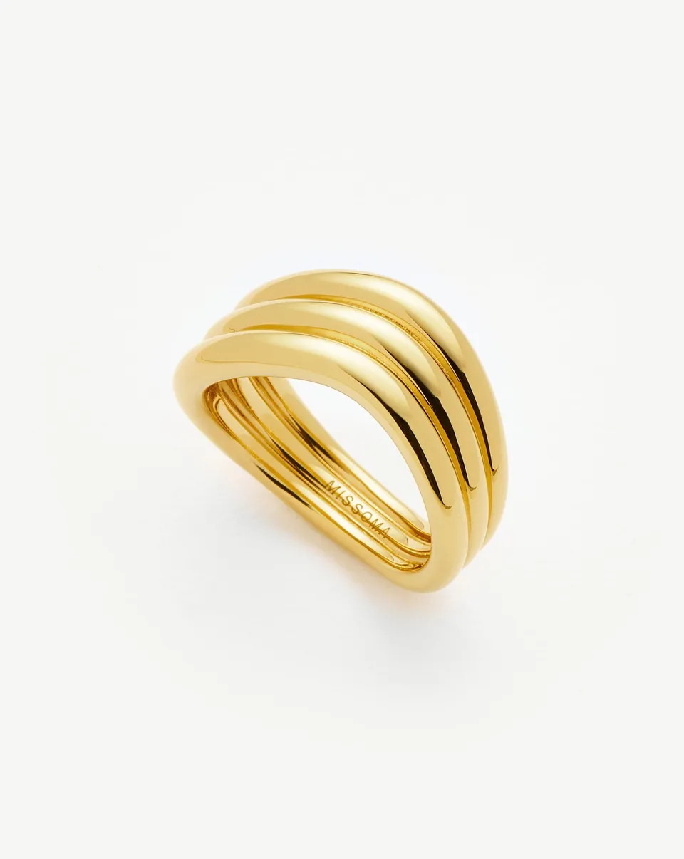Missoma Savi Signature triplasormus 18ct kulta