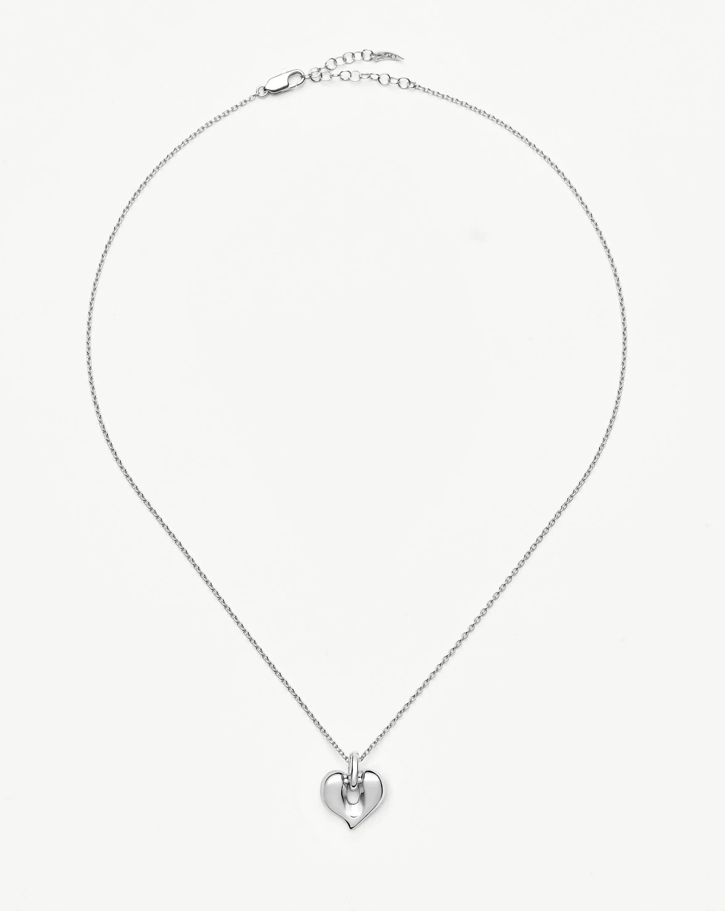 Missoma Molten Heart kaulakoru hopea 45 cm sydän