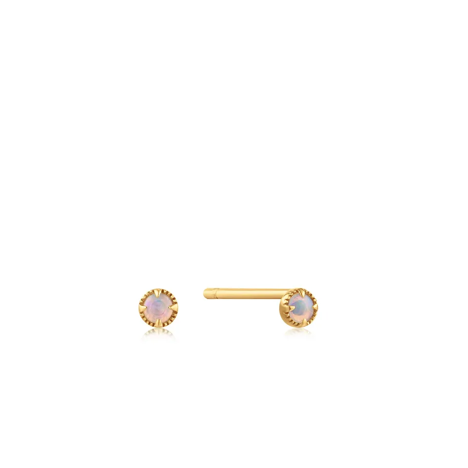 Ania Haie Opal 14k kultaiset nappikorvakorut 3mm