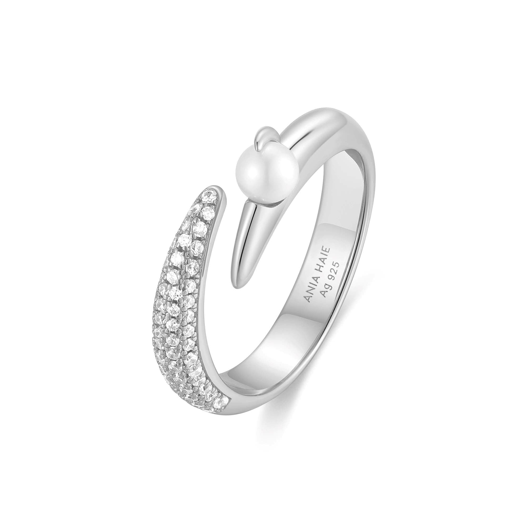 Ania Haie Reimaginer Sparkle Pearl Crossover sormus hopea helmi
