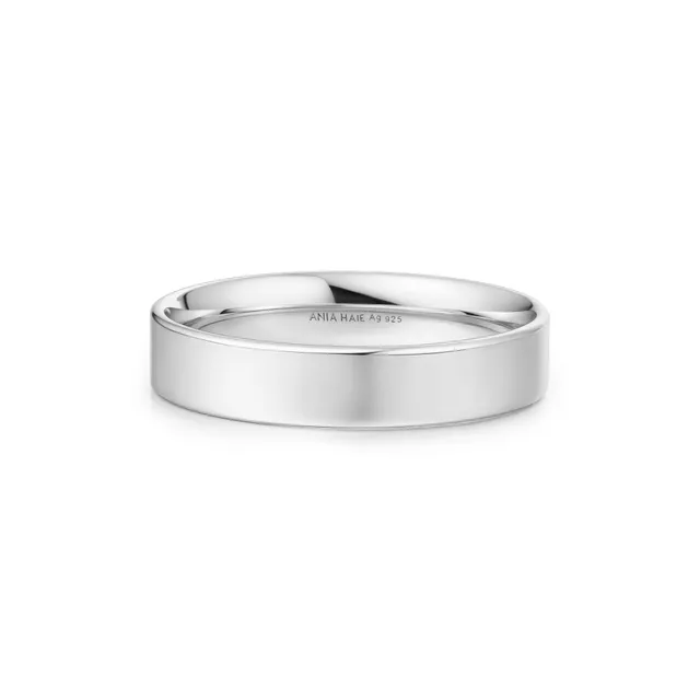 Ania Haie Sunny Sparkler 4mm Smooth Band sormus hopea 54