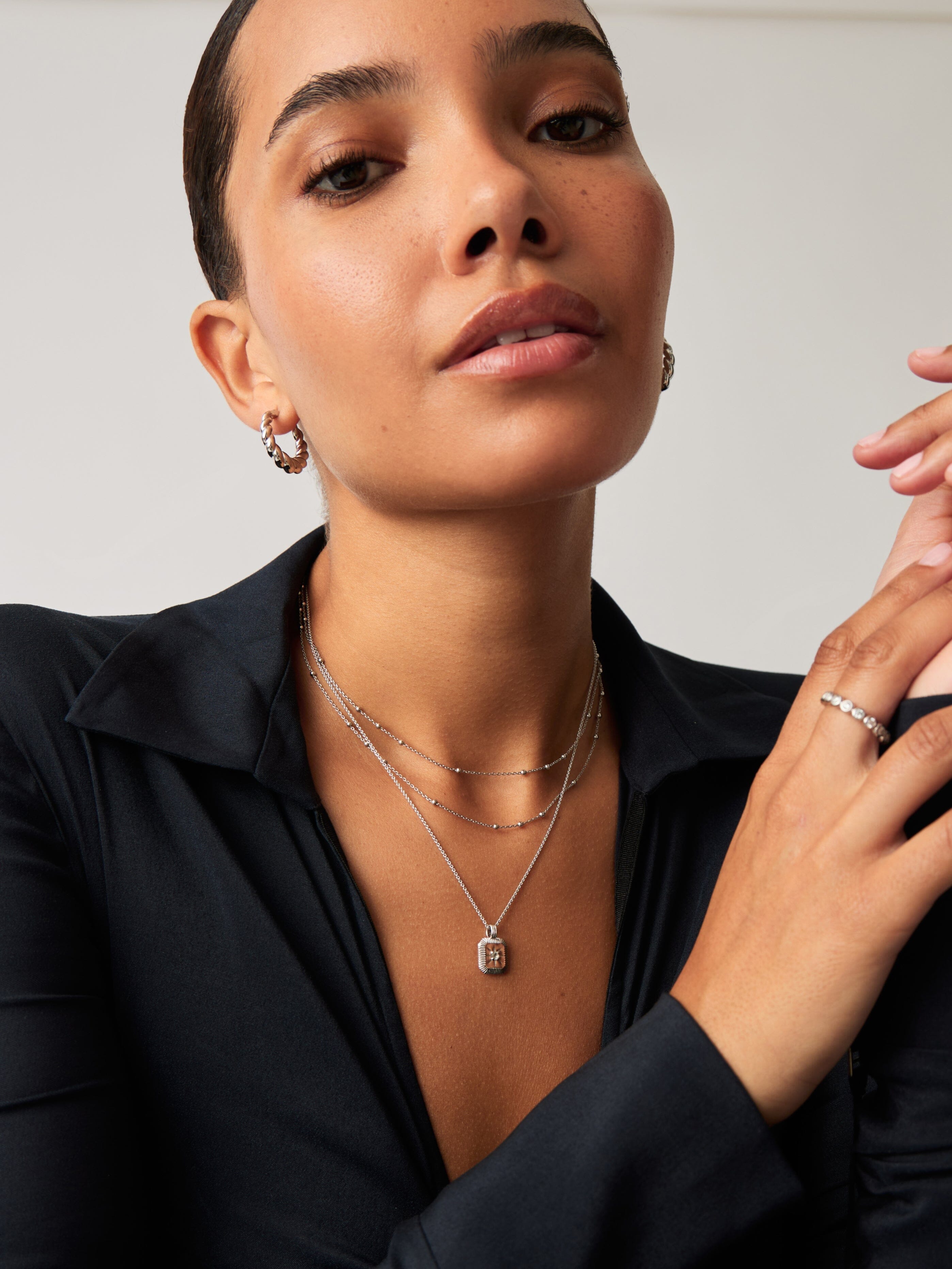 MISSOMA April Birthstone kaulakoru Crystal sterlinghopea