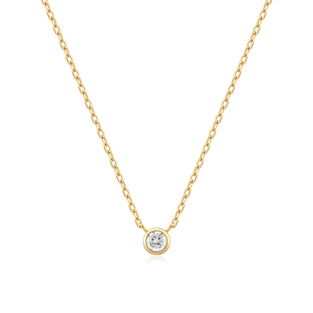 Ania Haie Sunshine Chaser Round Solitaire kaulakoru kulta