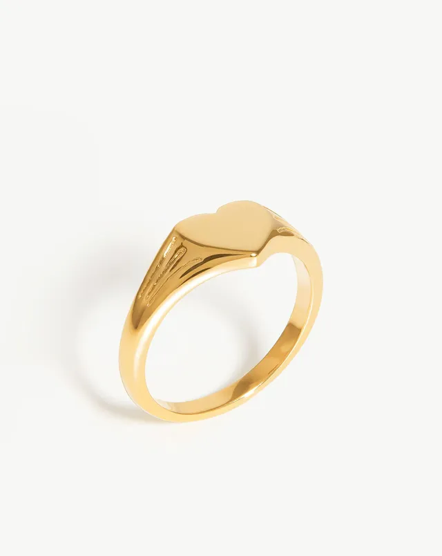 Missoma Engravable Heart sormus kulta kaiverrettava