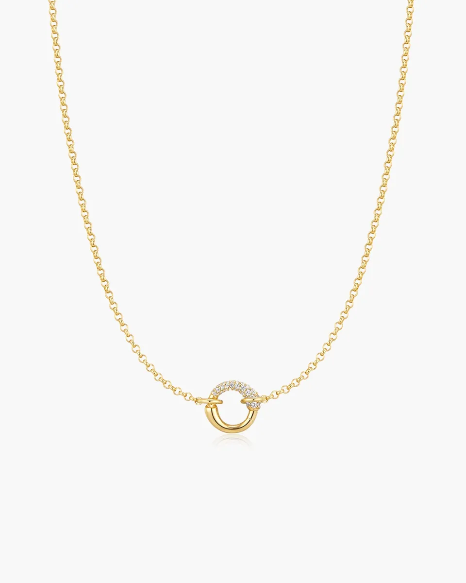 Ania Haie Fluid Light Hoop kaulakoru kulta zirkonia