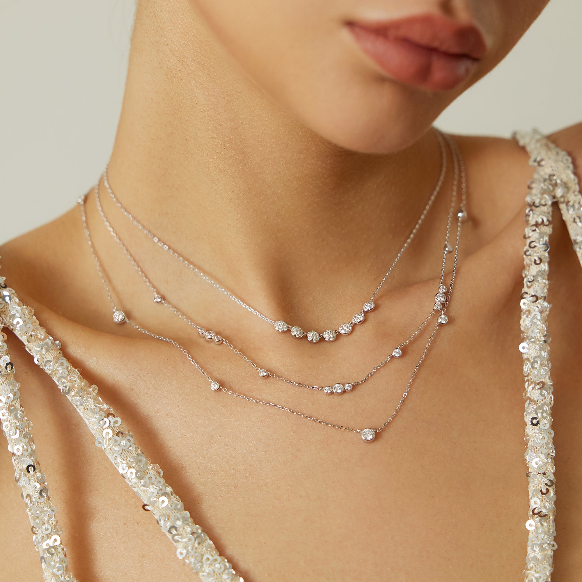 Ania Haie Miss Dainty Pave Multi Beaded kaulakoru hopea zirkonia