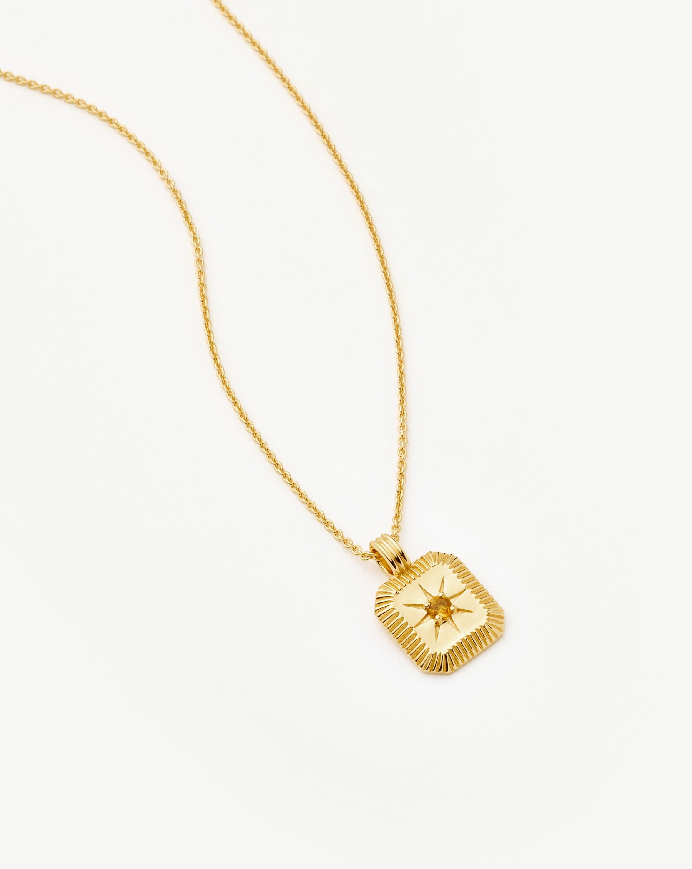 Missoma November Birthstone kaulakoru kulta sitriini