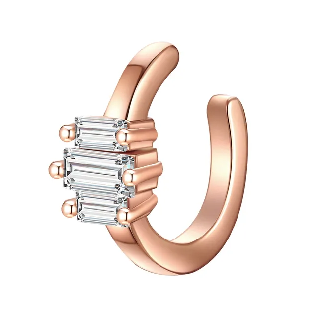 Glanzstücke München Earcuff korvamansetti ruusukulta zirkonia