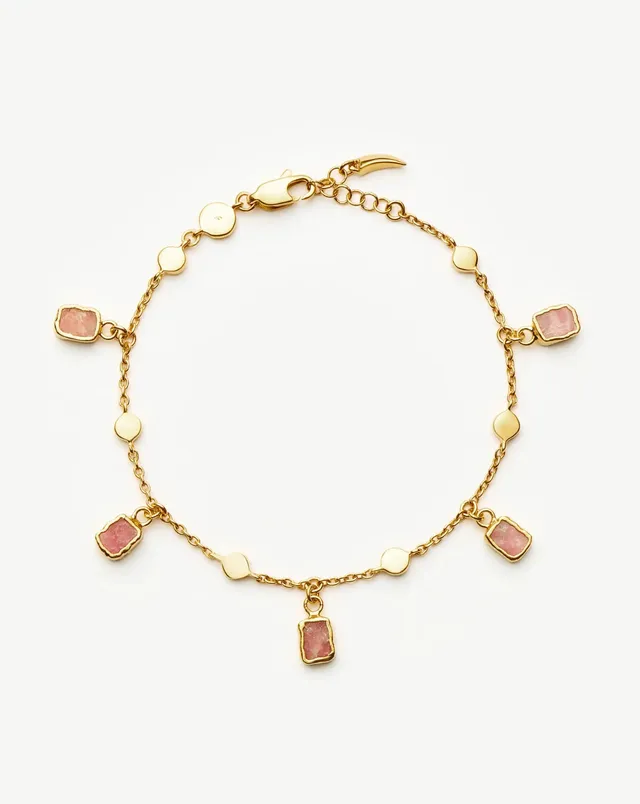 Missoma Lena Charm rannekoru kulta rodokrosiitti S/M