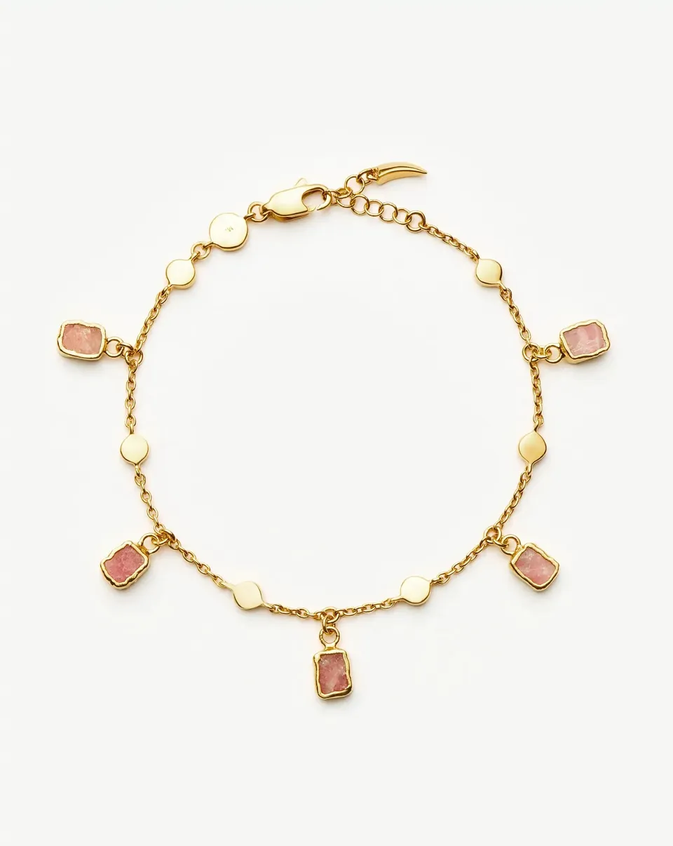 Missoma Lena Charm rannekoru kulta rodokrosiitti S/M