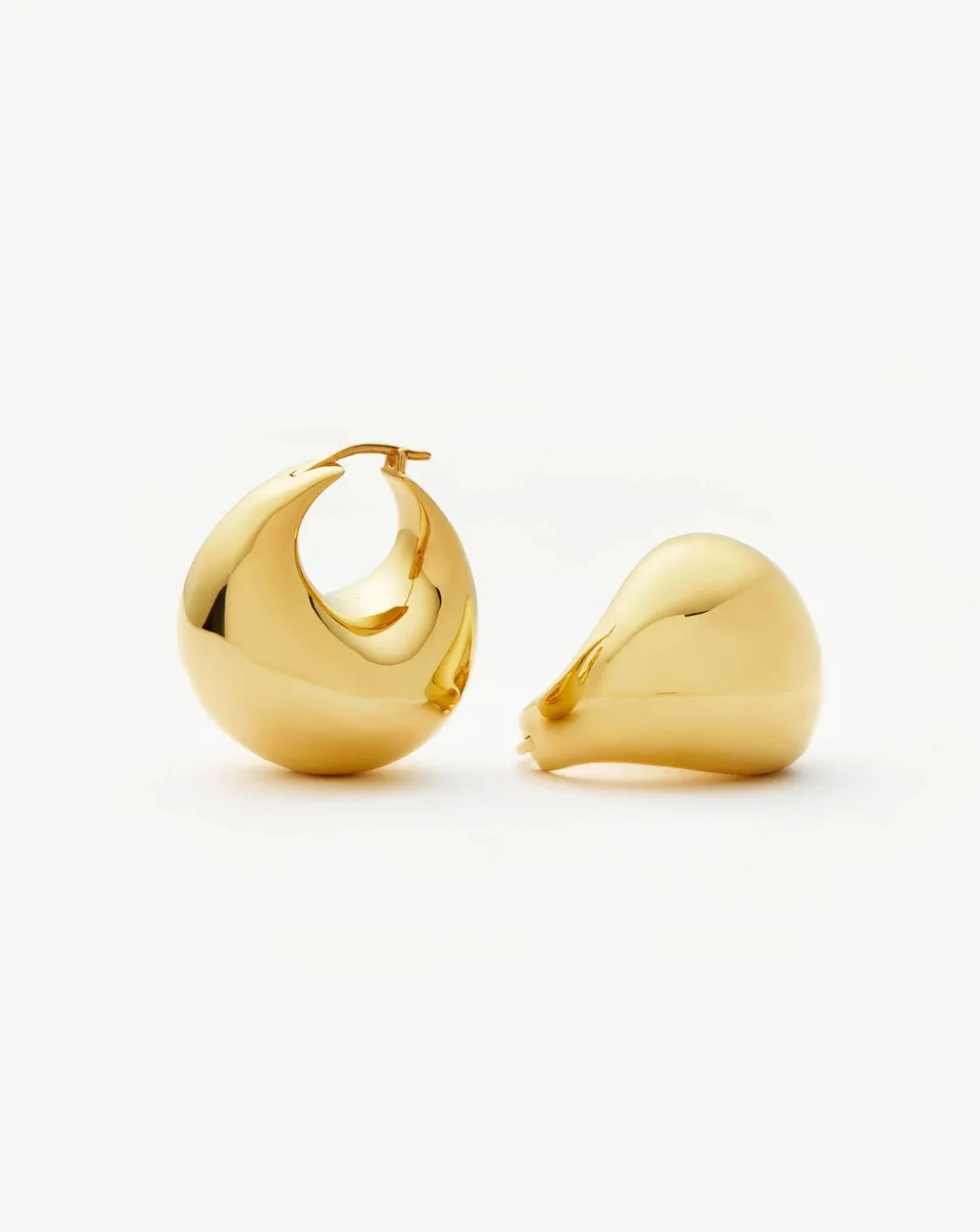 Missoma Sculptural Chubby Dome Medium Hoop korvakorut kulta