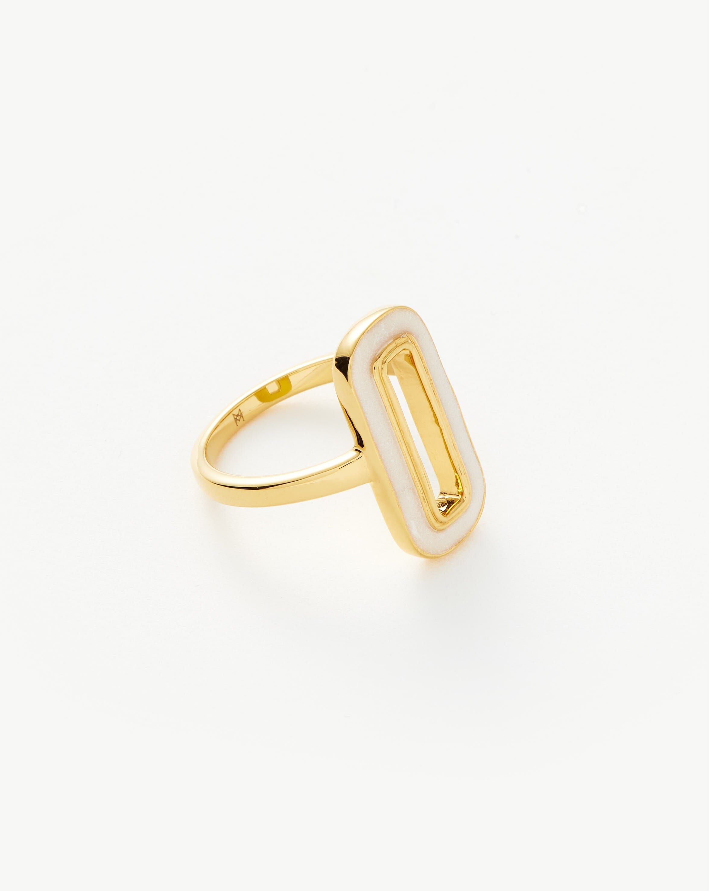 MISSOMA Enamel Haze Ovate sormus valkoinen J-Q