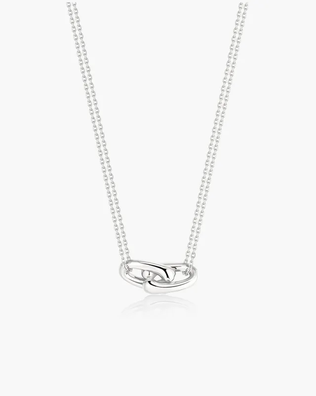 Ania Haie Fluid Light Interlocked kaulakoru hopea