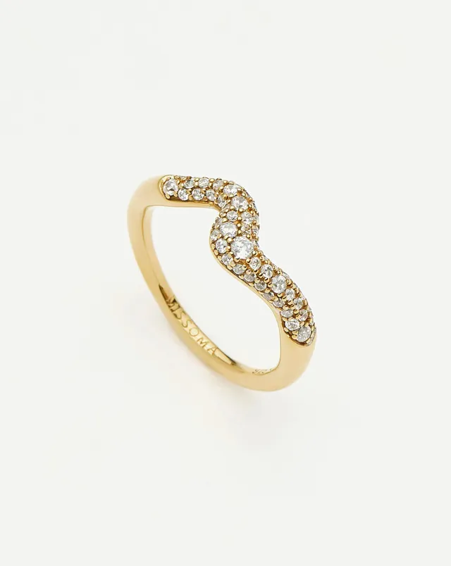 Missoma Molten Snow sormus 18k vermeili zirkonia
