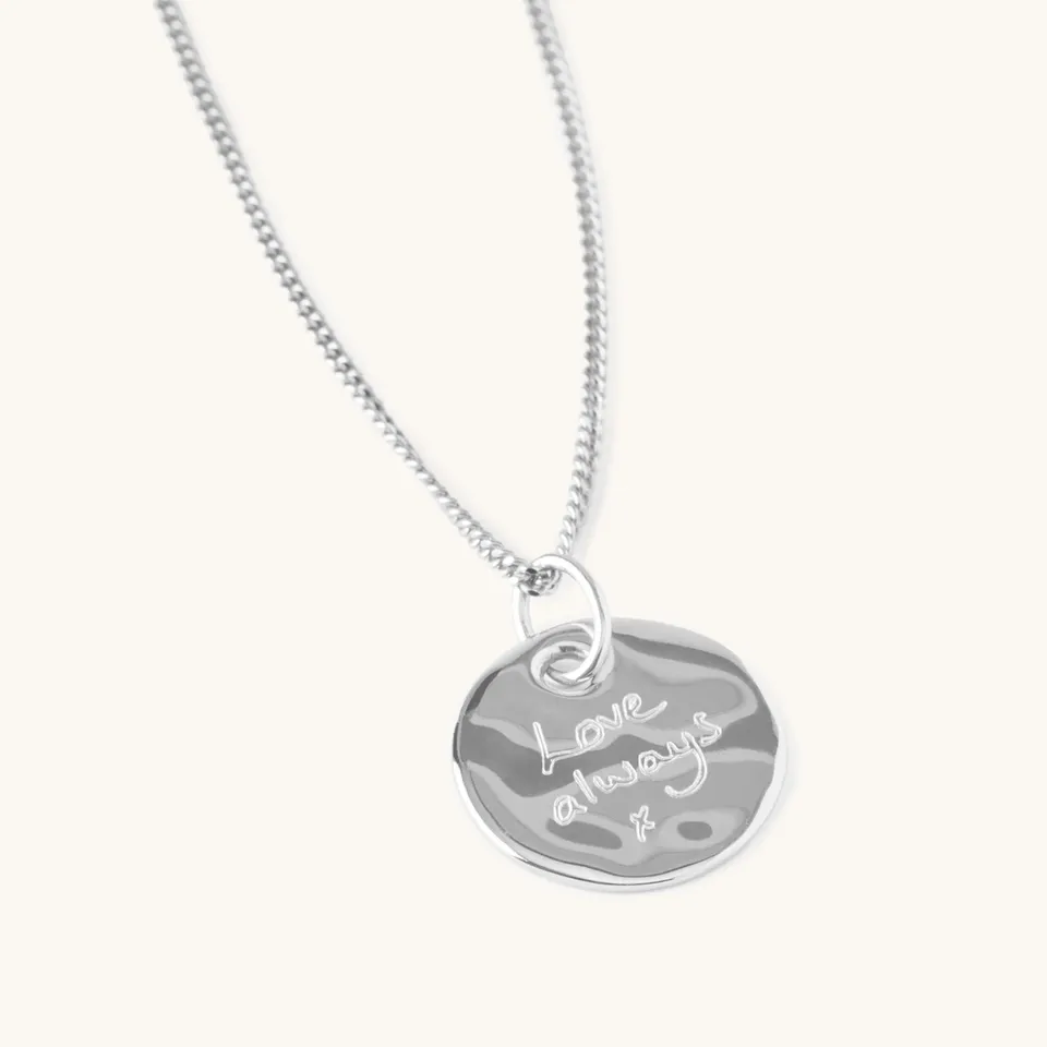 Muru Ripple Disc kaulakoru hopea kaiverrettava