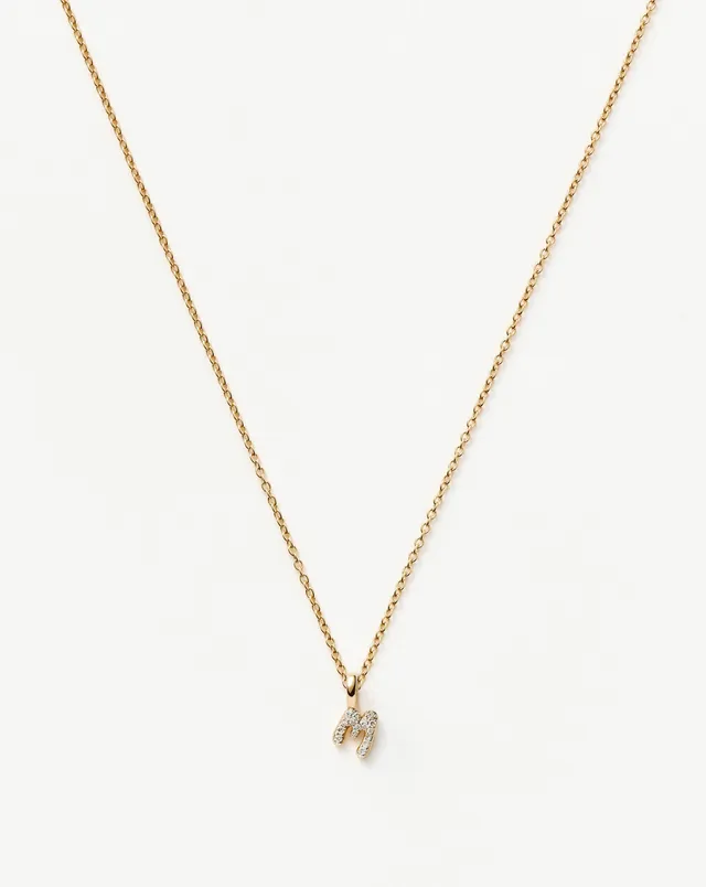 Missoma Diamond Initial Mini kaulakoru kulta timantti M