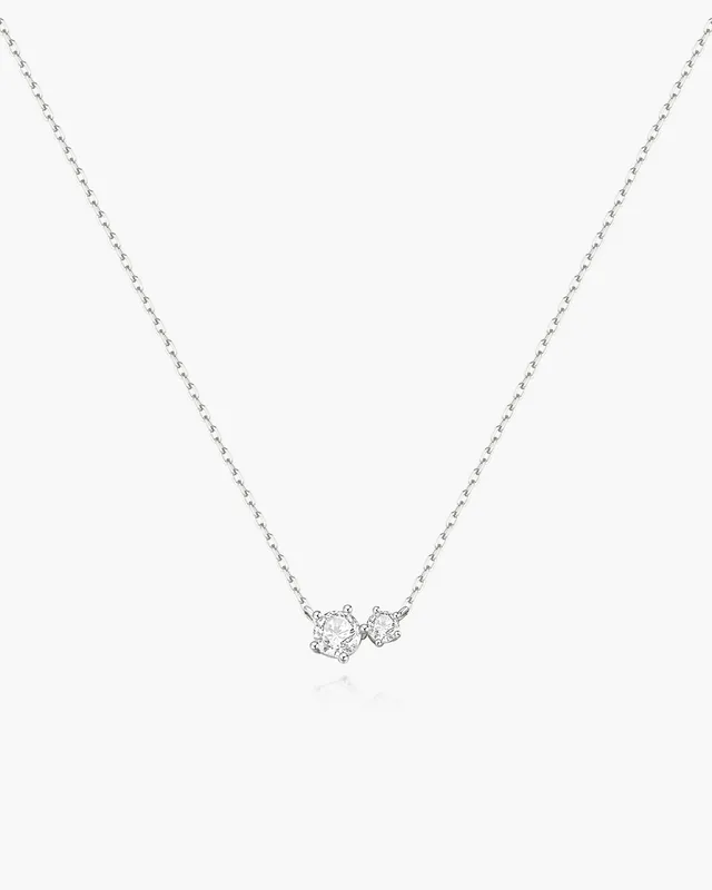 Ania Haie Fairy Dust Silver Prong Set Duo kaulakoru hopea